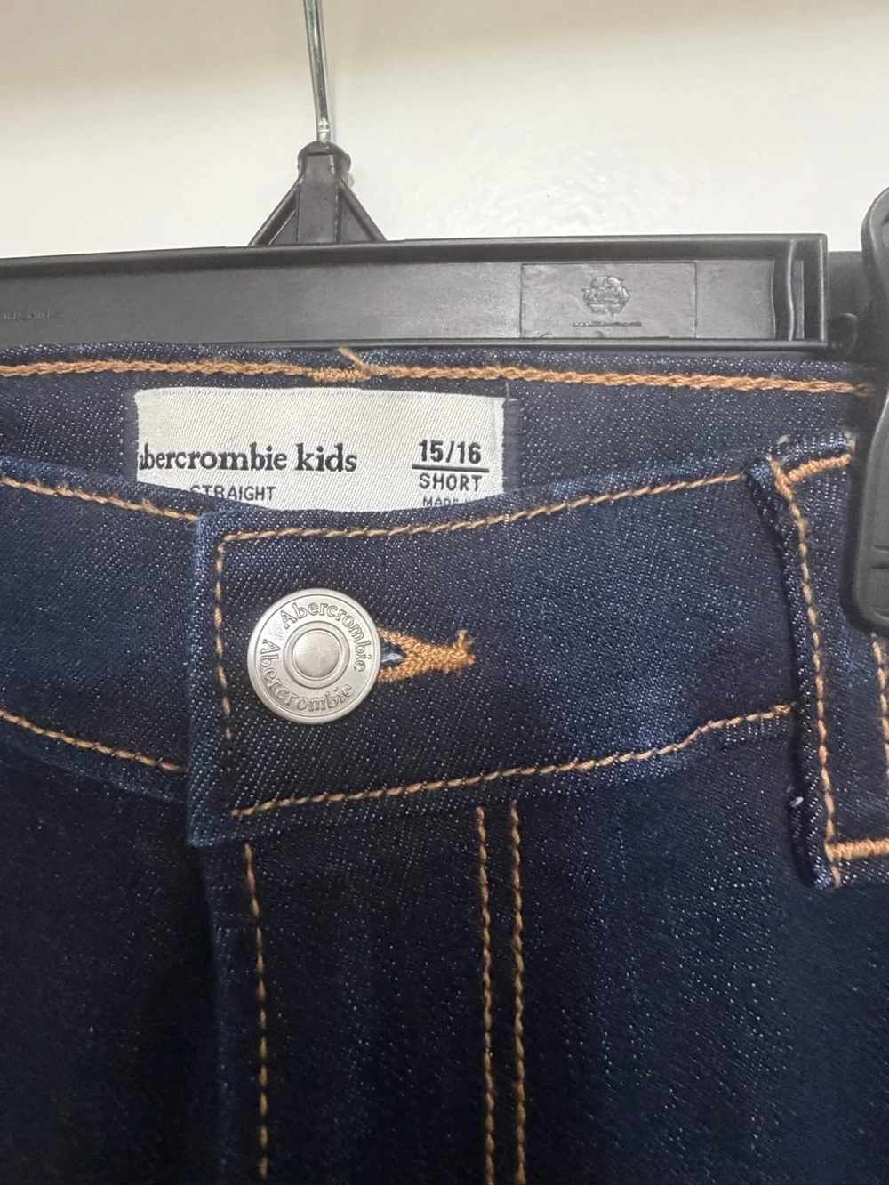 Abercrombie & Fitch Dark Navy Straight Jeans - Girls 15/16